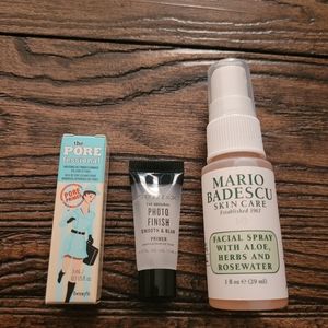 5/$26 Beauty Sample Lot Smashbox Primer, The Porefessional, Mario Badescu
